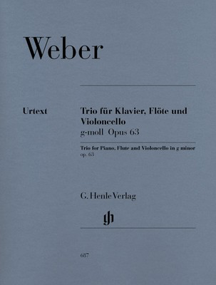 Trio Op. 63 in G minor - for Flute, Cello and Piano - Carl Maria von Weber - Flute|Piano|Cello G. Henle Verlag Piano Trio Parts