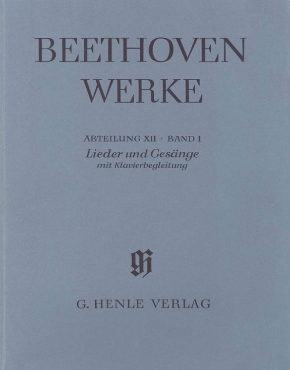 Beethoven - Songs with Piano Accompaniment - Full Score Henle HN4431