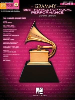 The Grammy Awards Best Female Pop Vocal Performance - 2000-2009 Pro Vocal Women's Edition Volume 58 - Vocal Hal Leonard /CD