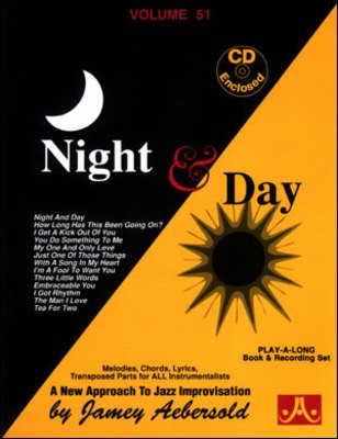 Night & Day - Volume 51 - Jazz Play-A-Long for All Musicians - Various - All Instruments Jamey Aebersold Jazz Lead Sheet /CD