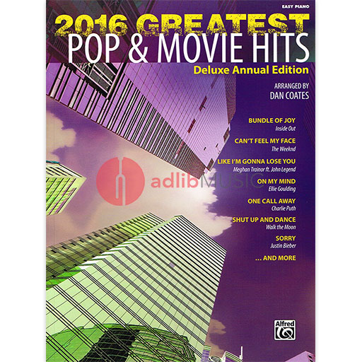 2016 Greatest Pop & Movie Hits - Easy Piano Solo Alfred 45265