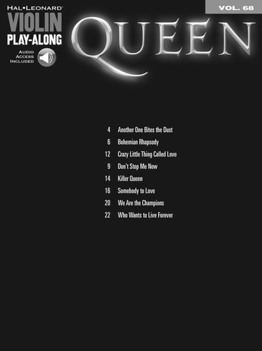 Queen Violin Playalong V68 Bk/Ola - Hal Leonard - Violin