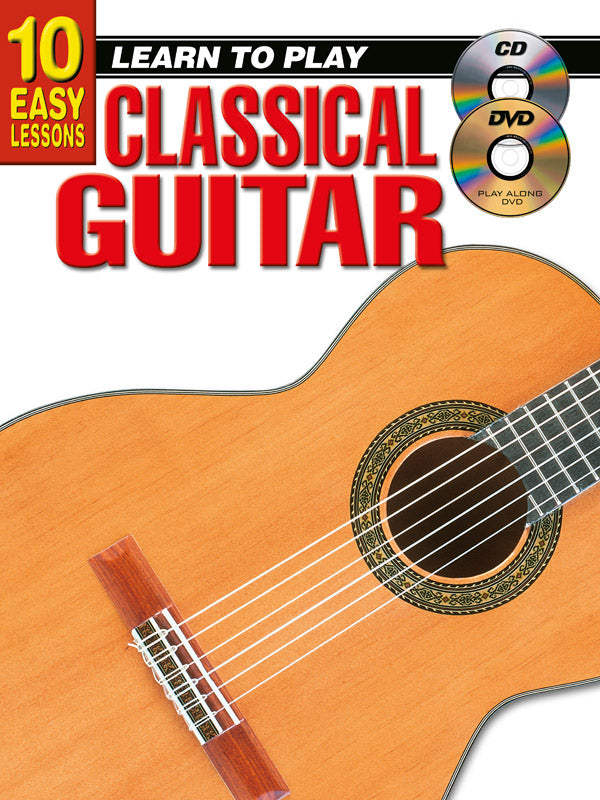 10 Easy Lessons LTP Classical Guitar Bk/CD/DVD