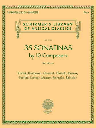 35 Sonatinas by 10 Composers - Piano Solo Schirmer 50601133