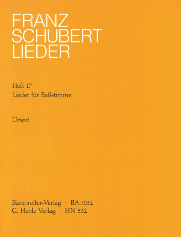 Schubert - Songs for Bass Voice - Bass Voice/Piano Accompaniment Henle HN532