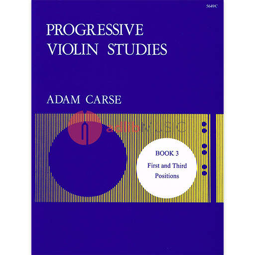 Carse - Progressive Violin Studies Book 3 - Violin Stainer & Bell 5649C