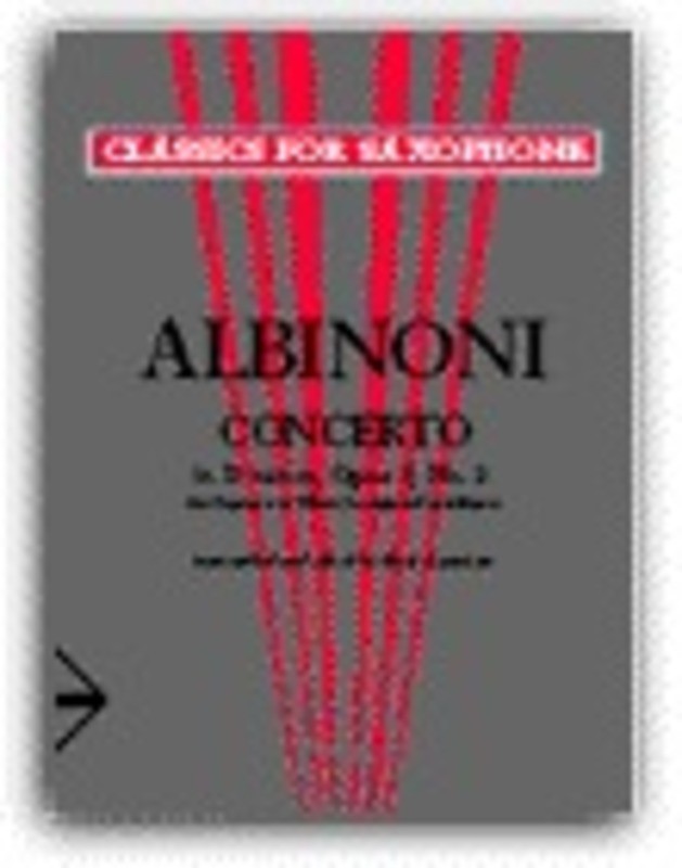 Albinoni - Concerto in Dmin - Alto Saxophone/Piano Accompaniment arranged by Kynaston Advance ADV7042