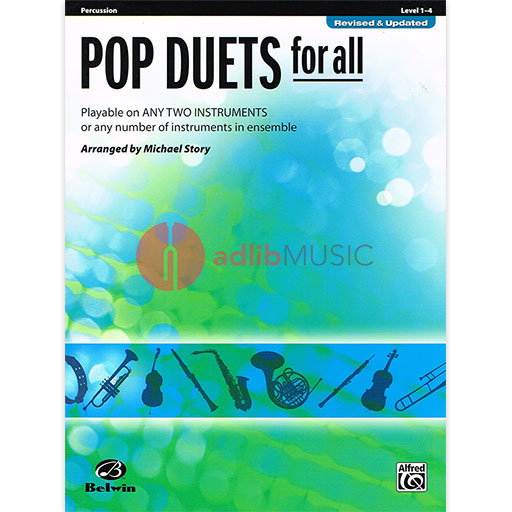 Pop Duets for All - Percussion - Various - Michael Story - Alfred Music