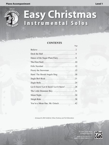 EASY CHRISTMAS SOLOS VIOLIN BK/CD -