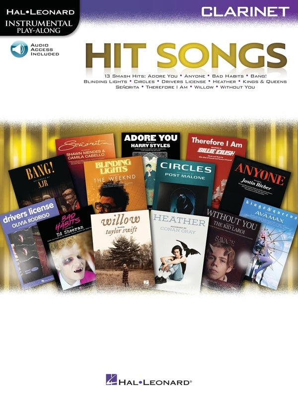 Hit Songs - Clarinet/Audio Access Online Hal Leonard 374356