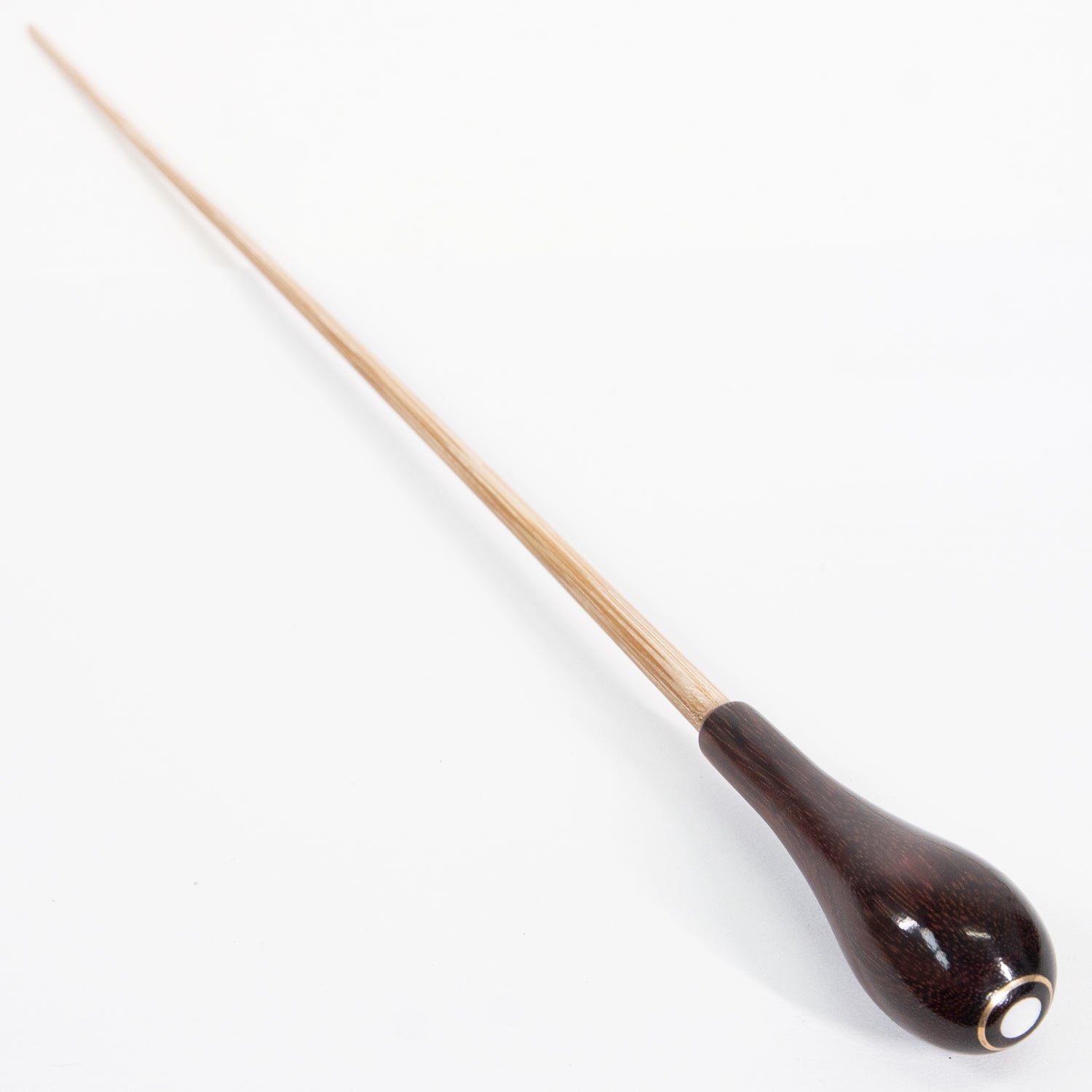 Conductors Baton - Takt 15" Wooden Stick with Pear-Shaped Rosewood Handle with Mother-of-Pearl Parisian Eye