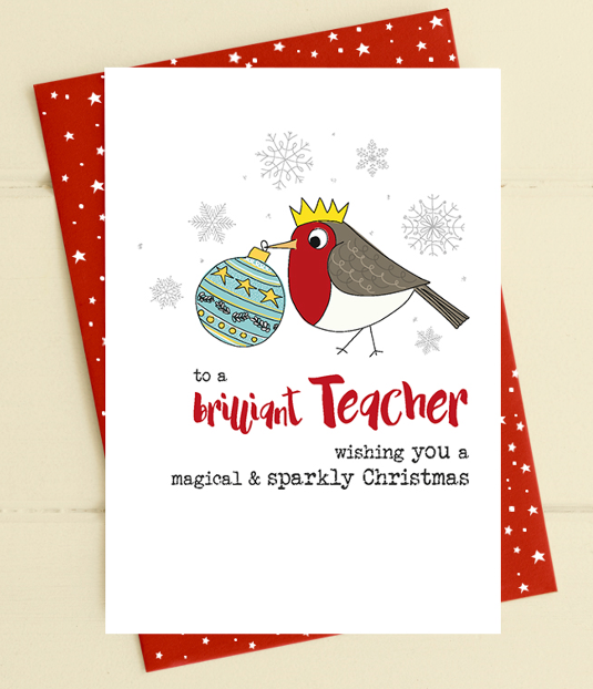 To a Brilliant Teacher Wishing you a Magical and Sparkly Christmas