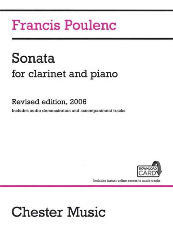 SONATA FOR CLARINET AND PIANO AUDIO ED - Chester