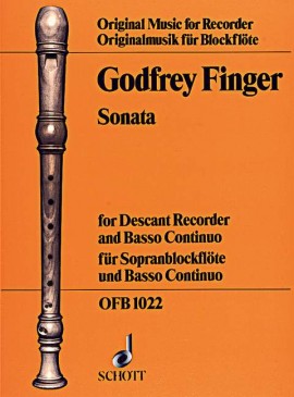 Finger - Sonata - Descant Recorder/Basso Continuo Schott OFB1022