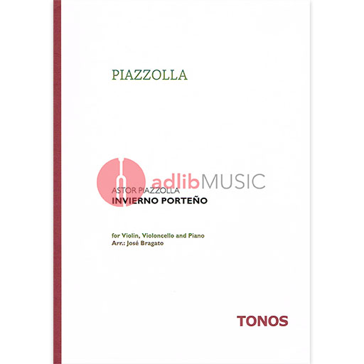 INVIERNO PORTENO VLN VC PNO [SCORE & PARTS] - PIAZZOLLA - TRIOS - TONOS