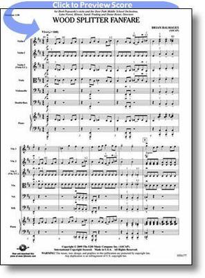 Wood Splitter Fanfare - Brian Balmages - SO GR 2.5 - FJH Music Company Score/Parts