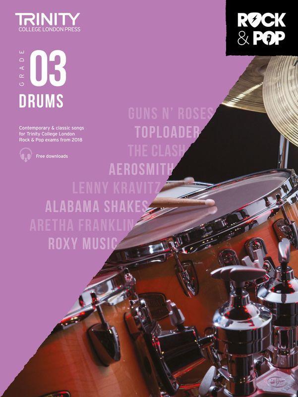 Trinity Rock & Pop Drums Grade 3 From 2018 - Drums Trinity College TCL017017