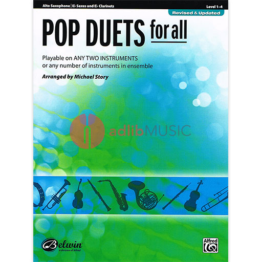 Pop Duets for All - Alto Saxophone Duet arranged by Story Alfred 30688