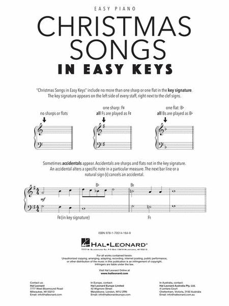 Christmas Songs in Easy Keys - Easy Piano - Hal Leonard