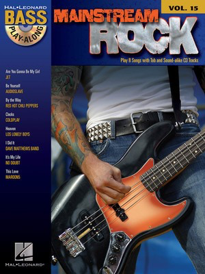 Mainstream Rock - Bass Play-Along Volume 15 - Bass Guitar Hal Leonard Bass TAB with Lyrics & Chords /CD