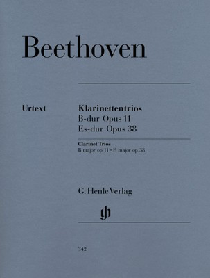 Beethoven - Trios Op11 in Bbmaj & Op38 in Ebmaj - Clarinet or Violin/Cello/Piano Trio Parts Henle HN342