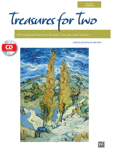 Treasures for Two - 10 Exceptional Duets for Recitals, Concerts, and Contests - Various - Classical Vocal Alfred Music Vocal Duet /CD 23890
