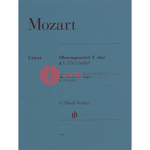 Quartet K 370 F major - Wolfgang Amadeus Mozart - Oboe|Viola|Cello|Violin G. Henle Verlag Quartet Parts