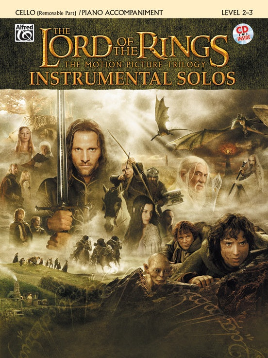 Lord of the Rings Inst Solos Cello Bk/CD