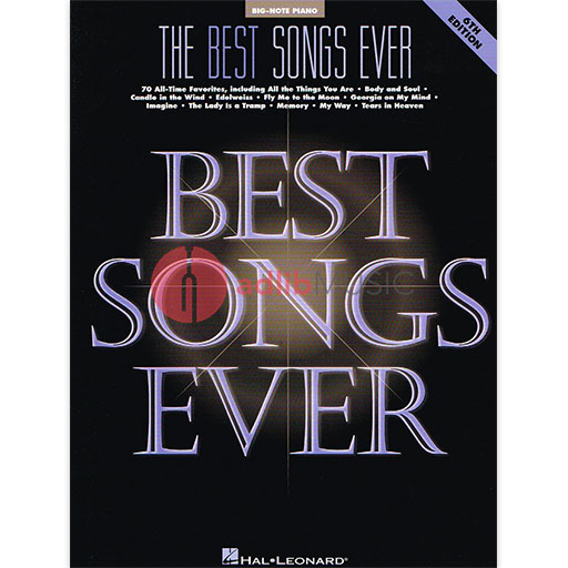 The Best Songs Ever 6th Edition - Big Note Piano Hal Leonard 310425