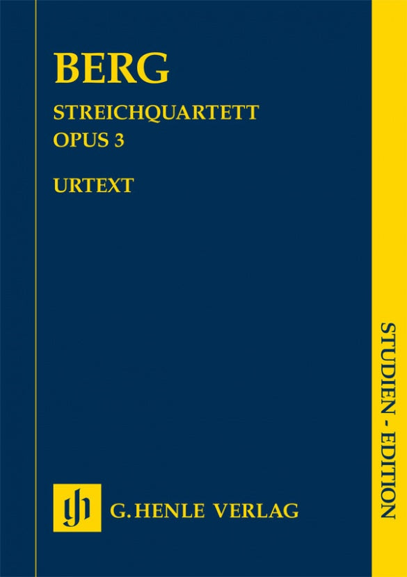 Berg - String Quartet Op3 - Study Score Henle HN7000