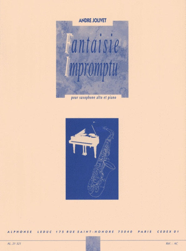 Jolivet - Fantasy Impromptu - Alto Saxophone/Piano Accompaniment Leduc AL21321