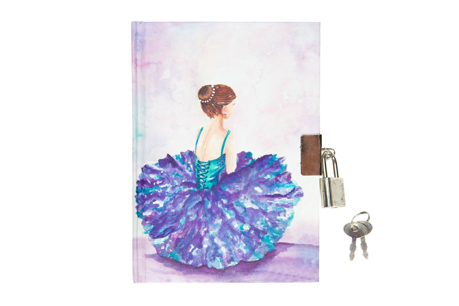 Phoebe Collection Ballet Lockable Diary Ballerina in Purple Tutu