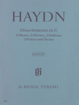 Divertimento G major Hob. II:9 - for 2 Oboes, 2 Horns, 2 Violins, 2 Violas and Basso Continuo - Joseph Haydn - G. Henle Verlag Score/Parts