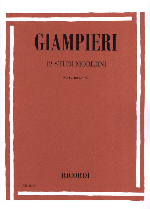 Giampieri - 12 Studi Moderni - Clarinet Solo Ricordi ER00183500