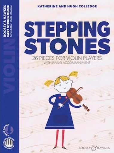 Stepping Stones Violin Book with Piano Accompaniment & Audio Access Online - Colledge M060135507 New Edition