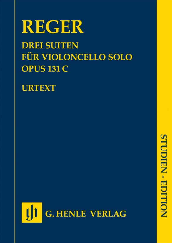 Reger - 3 Suites for Cello Solo Op131C - Study Score Henle HN9478