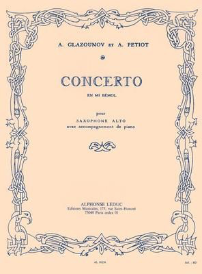 Glazounov - Concerto in Ebmajor - Alto Saxophone/Piano Accompaniment Leduc AL19256