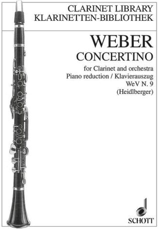 Weber - Concertino - Clarinet/Piano Accompaniment Schott KLB48