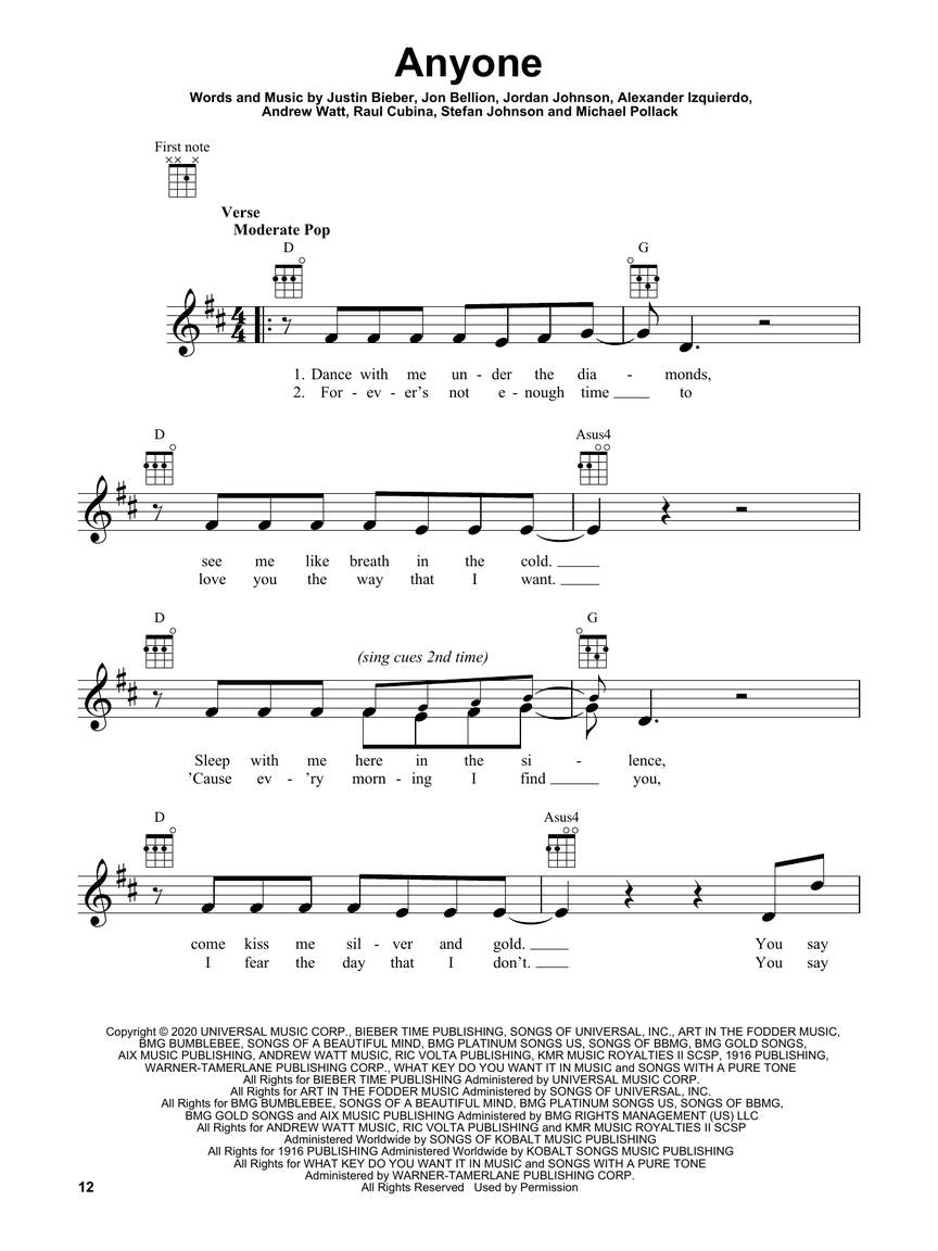 Chart Hits of 2020-2021 for Ukulele - 20 Top Singles to Strum and Sing - Hal Leonard