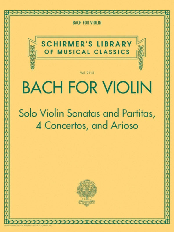 Bach for Violin - Violin Schirmer 50499628