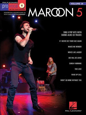 Maroon 5 - Pro Vocal Men's Edition Volume 28 - Vocal Hal Leonard /CD