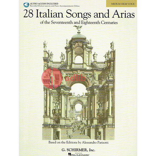 28 Italian Songs & Arias - Medium High Voice/Audio Access Online Schirmer 50485630