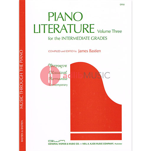 Piano Literature Volume 3 - Piano by Bastien Kjos GP20