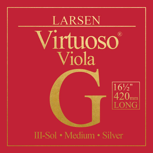 Larsen Virtuoso Viola, G (Med), Extra Long (42cm Vibrating String)