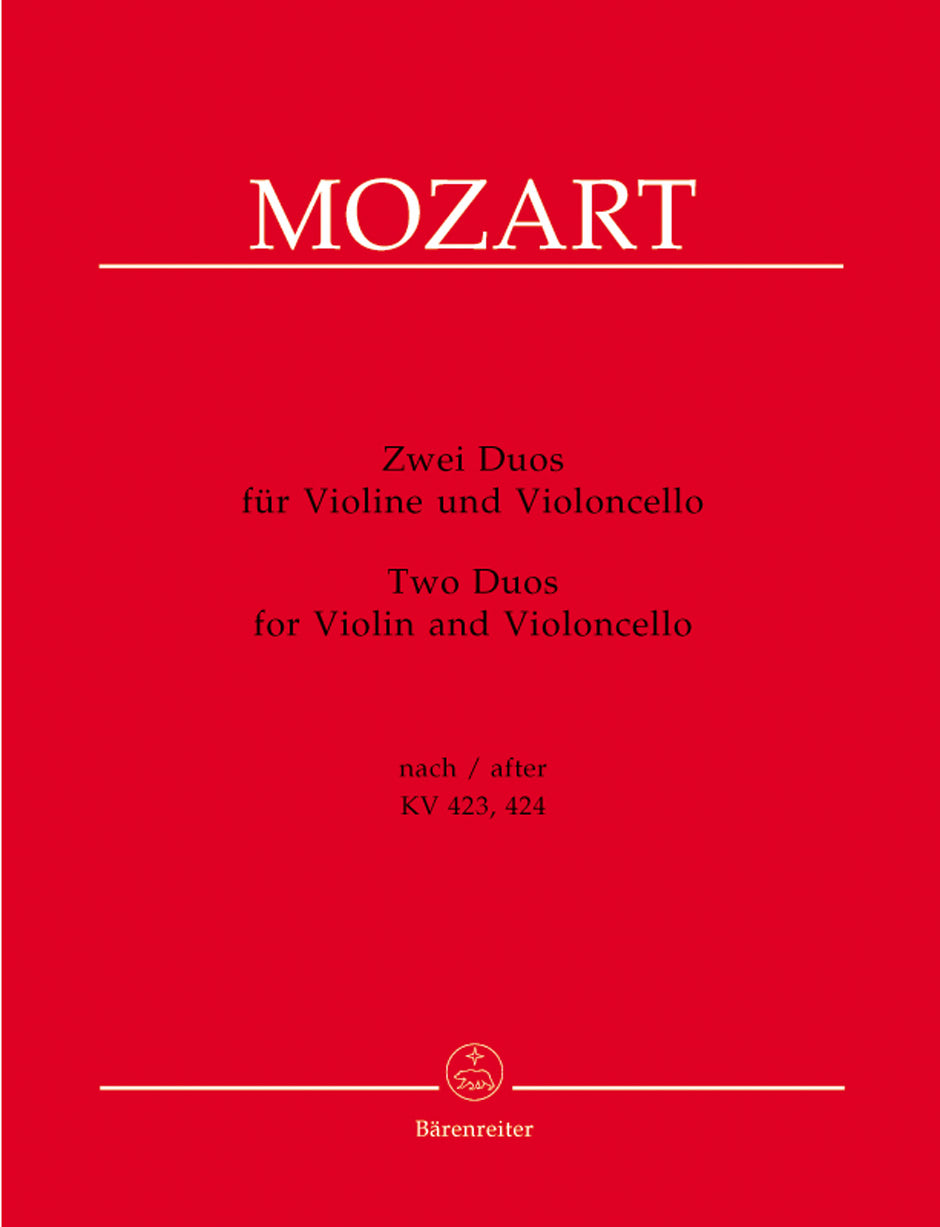 Mozart - Duets KV423 & KV424 - Violin/Cello Duet Barenreiter BA9164