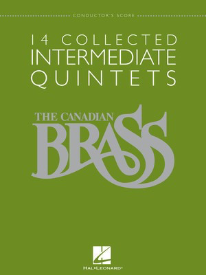 14 Collected Intermediate Quintets - Conductor's Score - Various - Hal Leonard Brass Quintet