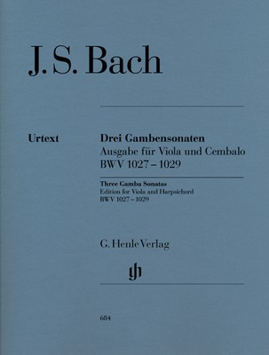 Bach - 3 Sonatas Originally for Viola da Gamba - Viola/Piano Accompaniment Henle HN684