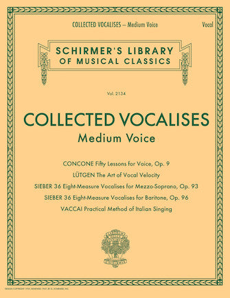 Collected Vocalises - Medium Voice/Piano Accompaniment Schirmer 50600768