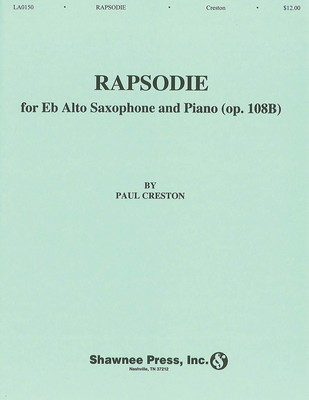 Rapsodie - for E-Flat Alto Saxophone and Piano - Paul Creston - Alto Saxophone Shawnee Press