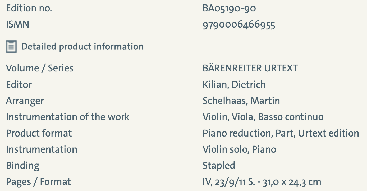 VIOLIN CONCERTO IN E BWV 1042 - VIOLIN/PNO - Bach Johann Sebastian - Barenreiter BA5190-90